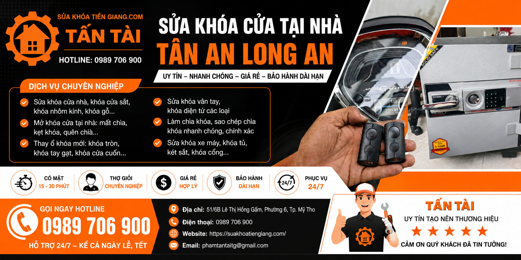 thợ khóa Long An 24/7